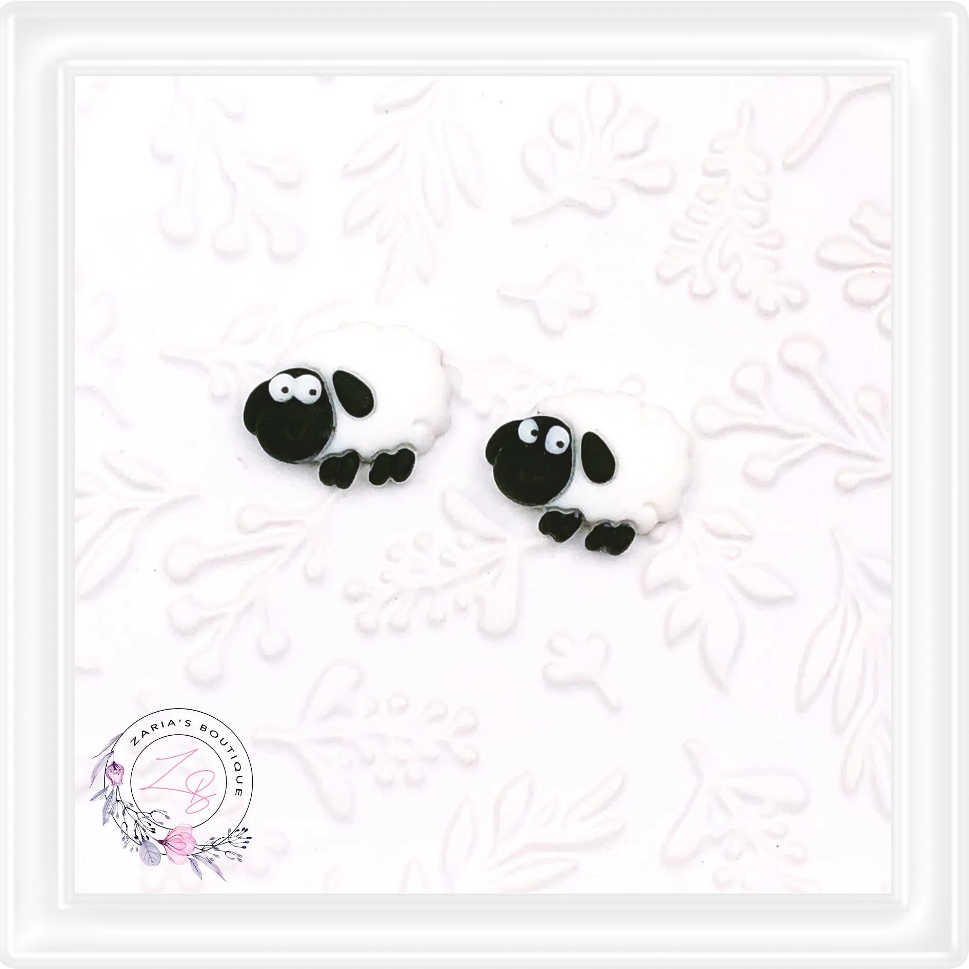 ⋅ SHEEP ⋅ Flatback Resin Embellishments ⋅ Per Pair ⋅