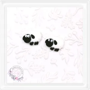 ⋅ SHEEP ⋅ Flatback Resin Embellishments ⋅ Per Pair ⋅