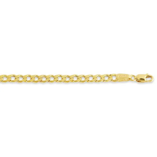 10K Yellow Gold (4.5mm) Hollow Cuban Bracelet 7.5"