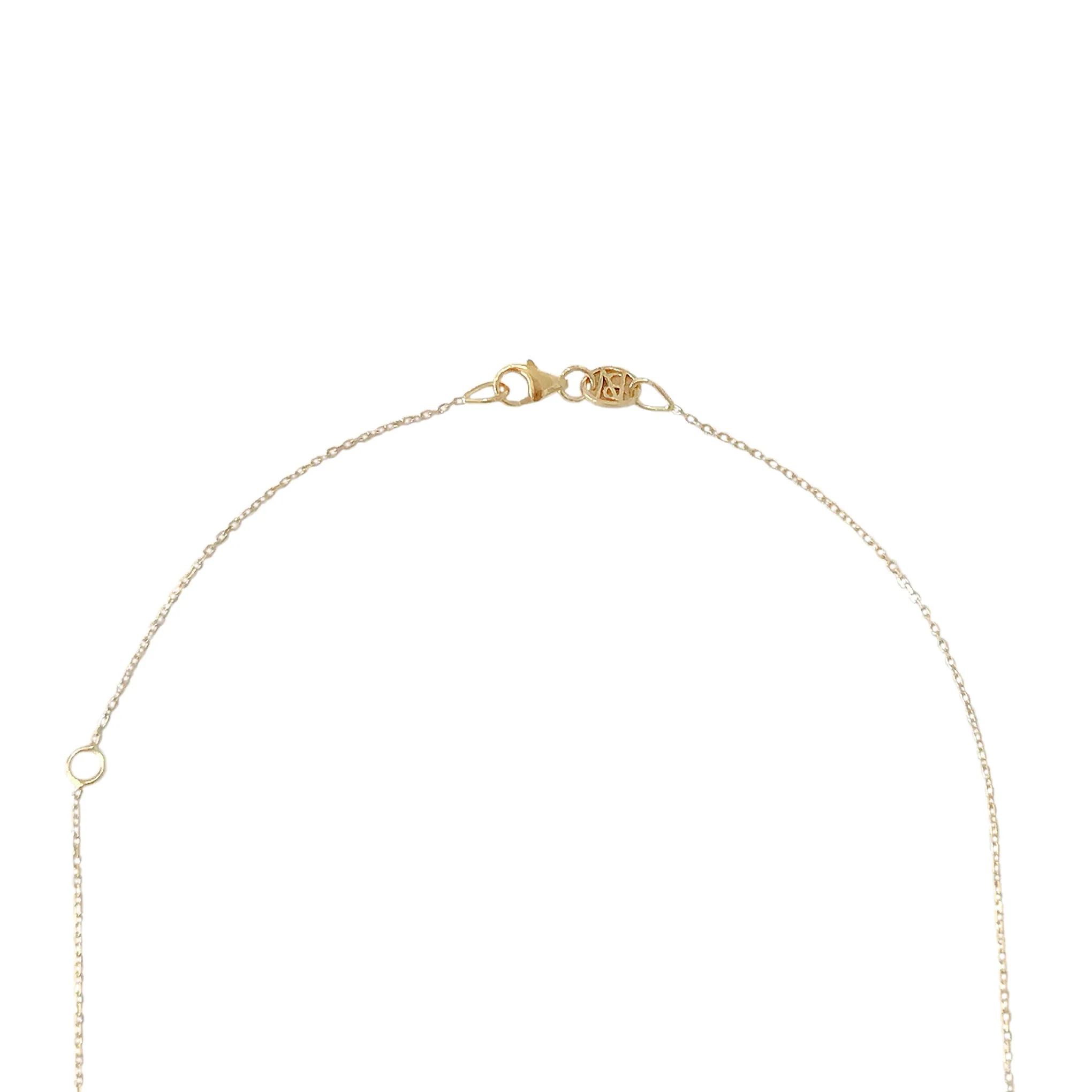 14K Gold Emerald Marijuana Leaf Necklace