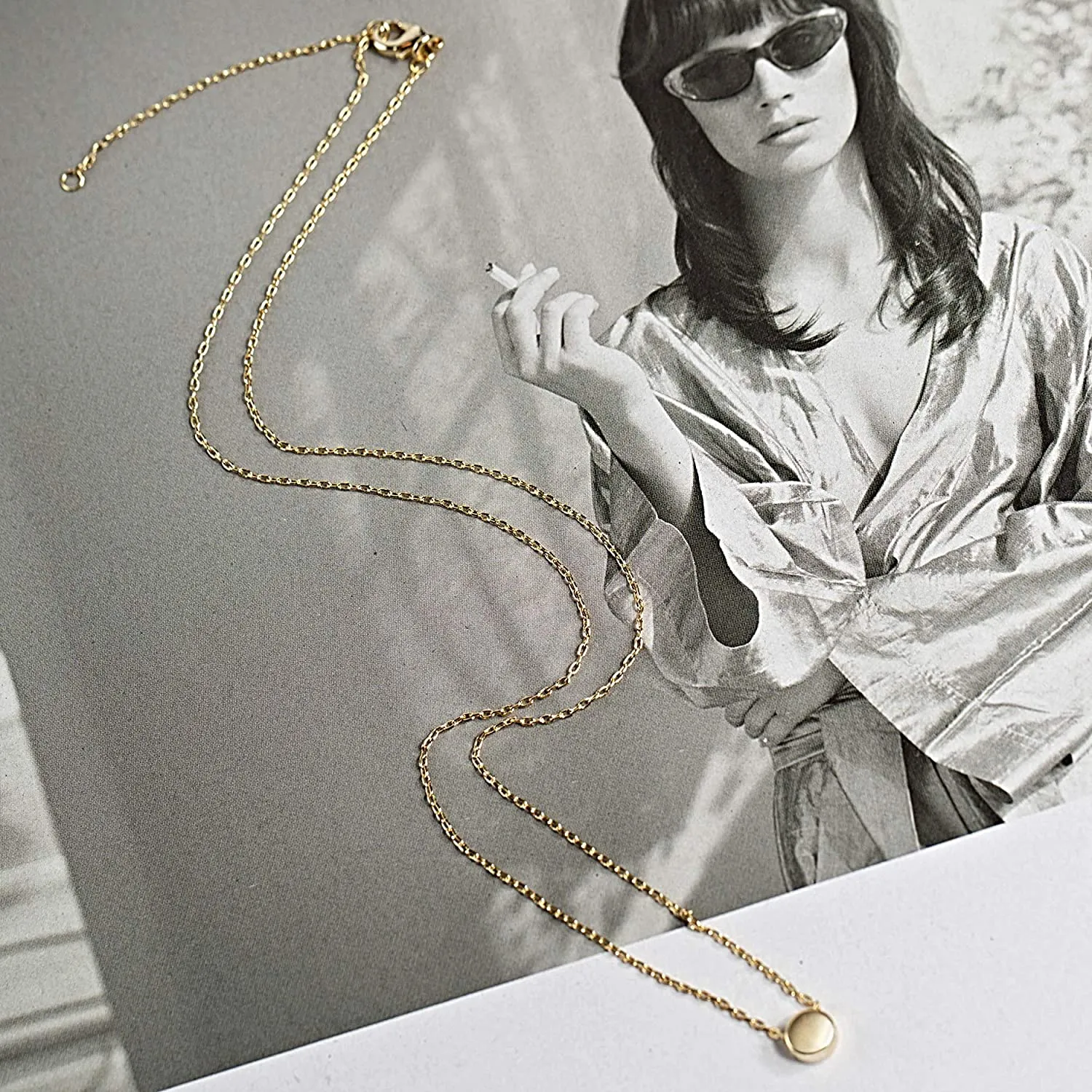 14K Gold Plated Dainty Pendant Necklace