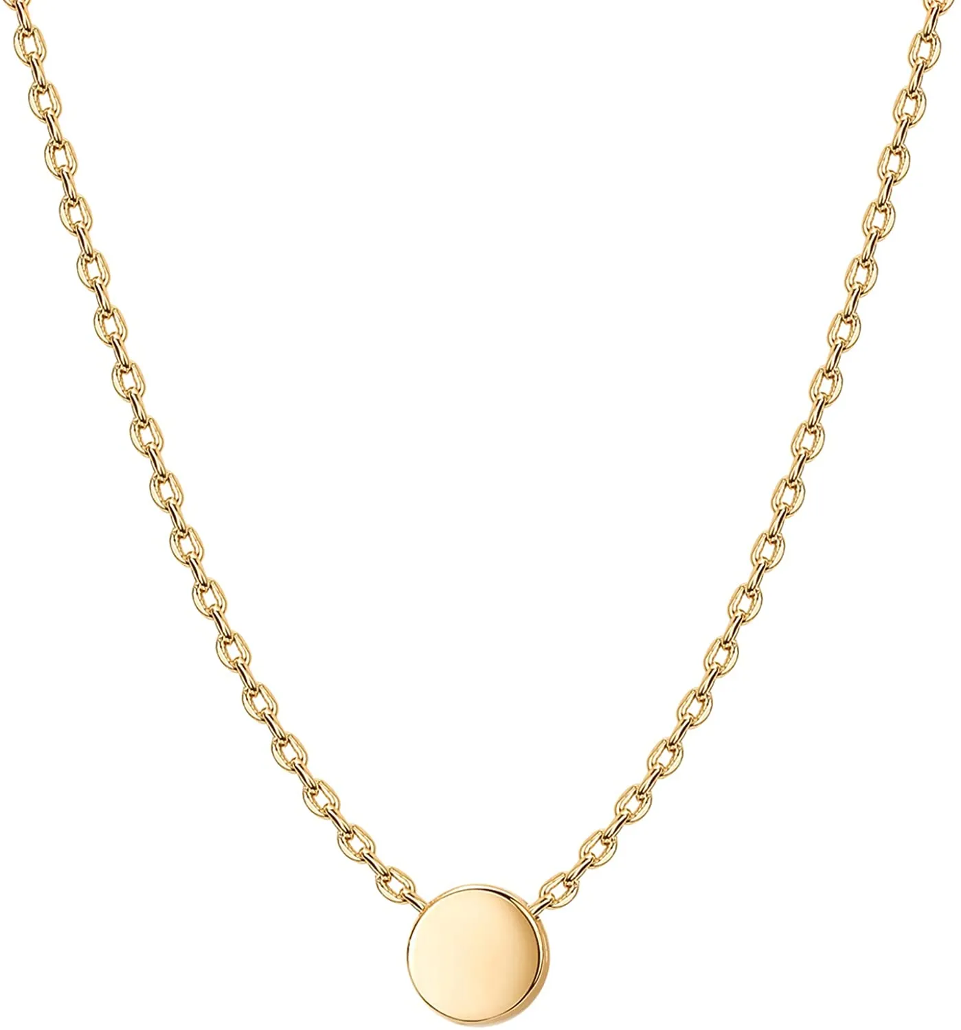 14K Gold Plated Dainty Pendant Necklace