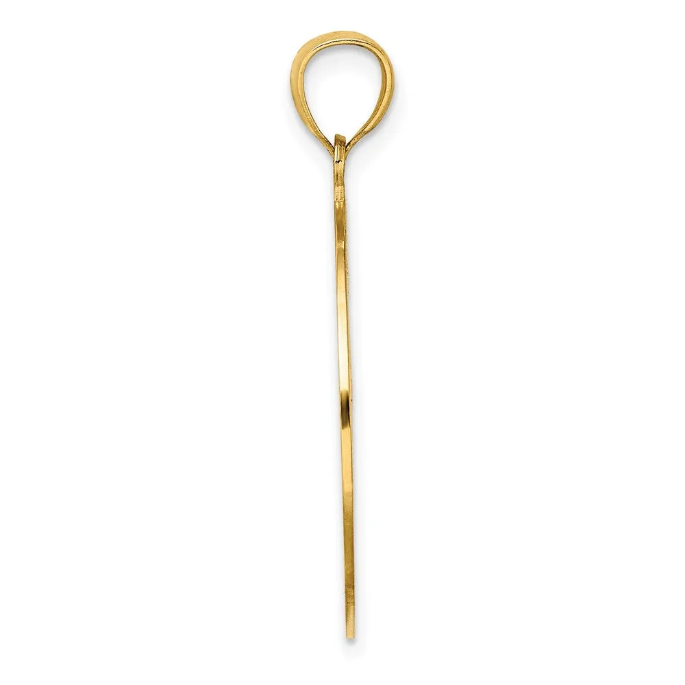 14K Retro Diasy In Round Frame Charm