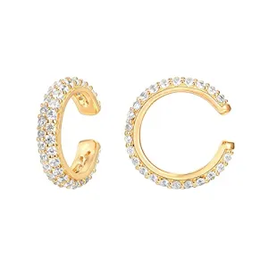 14k Yellow Gold Diamond Pave Earrings