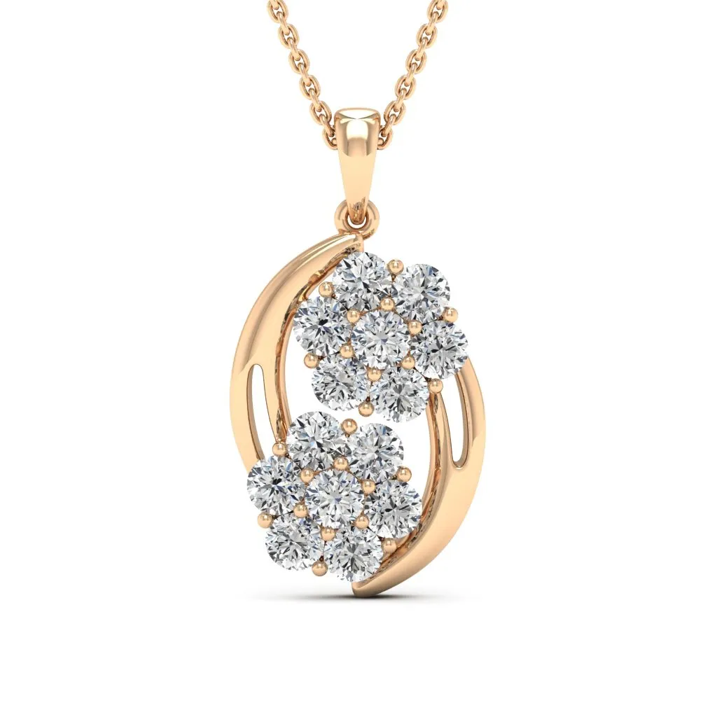 1.54 d.e.w cts Cassiopeia Moissanite Necklace