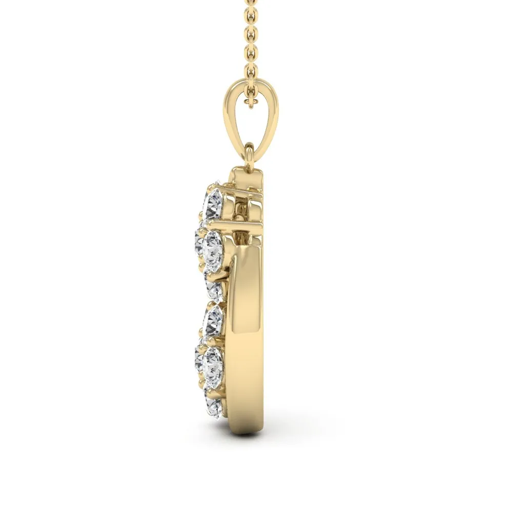 1.54 d.e.w cts Cassiopeia Moissanite Necklace