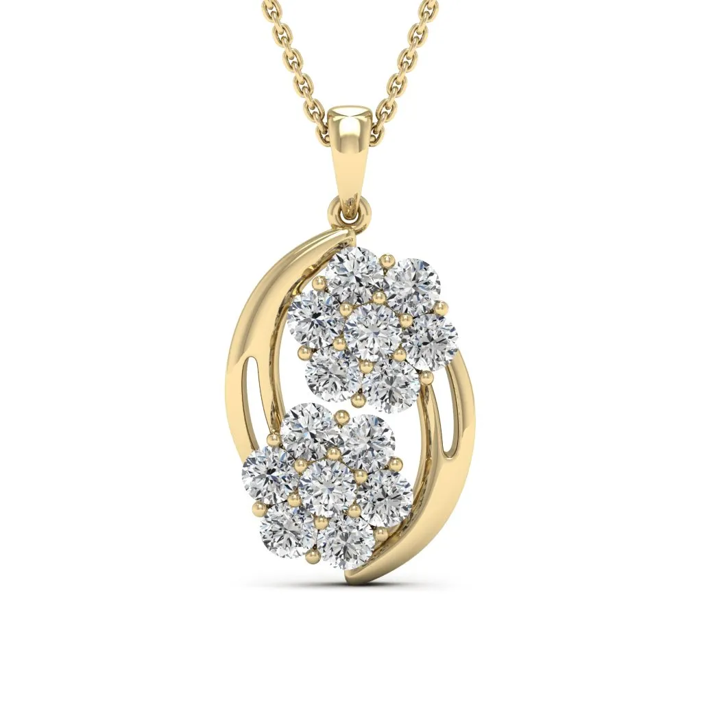 1.54 d.e.w cts Cassiopeia Moissanite Necklace
