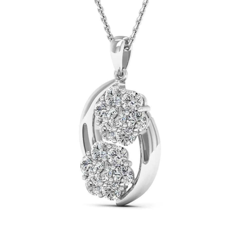 1.54 d.e.w cts Cassiopeia Moissanite Necklace