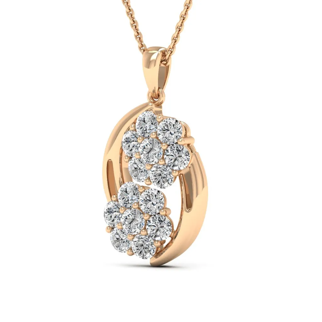 1.54 d.e.w cts Cassiopeia Moissanite Necklace