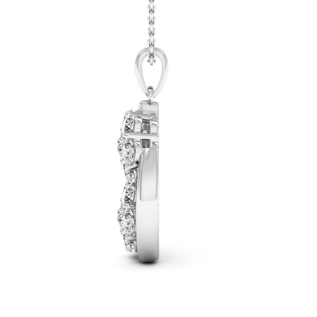 1.54 d.e.w cts Cassiopeia Moissanite Necklace