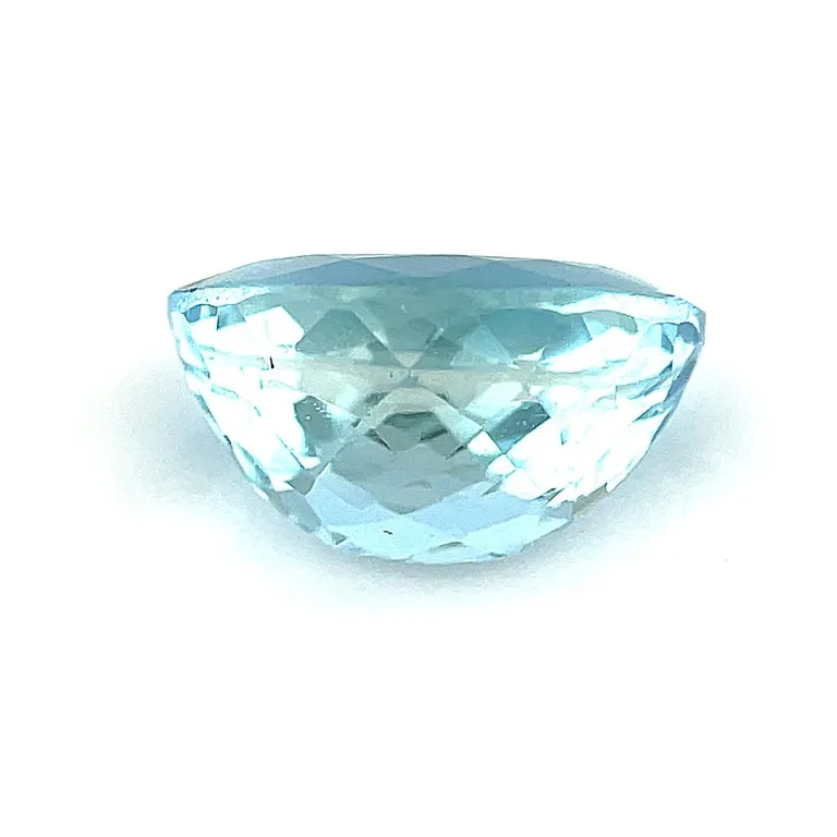 1.57 Carat Oval Unset Loose Unmounted Aquamarine Gemstone