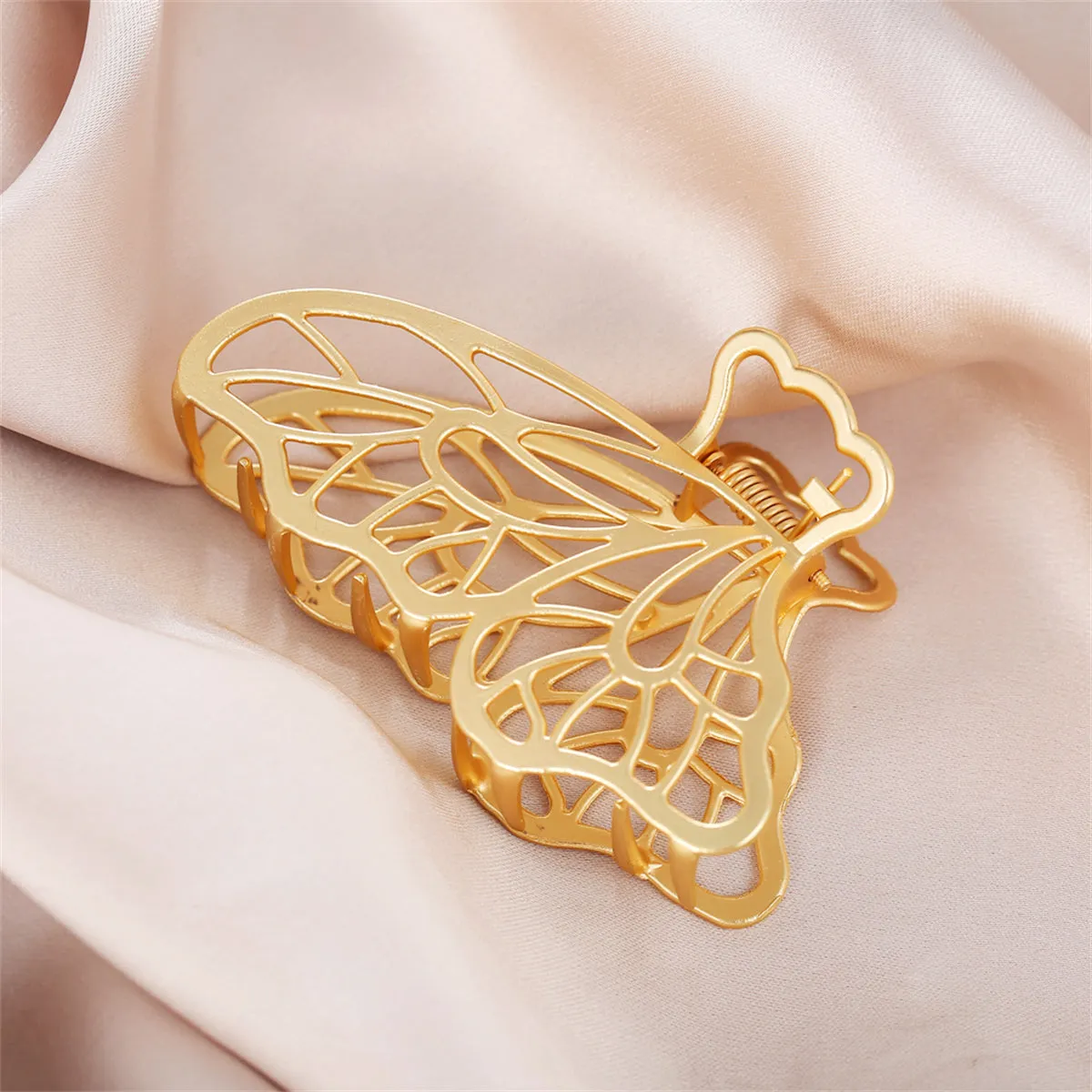 18K Gold-Plated Openwork Butterfly Wings Hair Clip