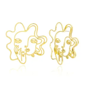 18K Gold-Plated Woman Filigree Drop Earrings
