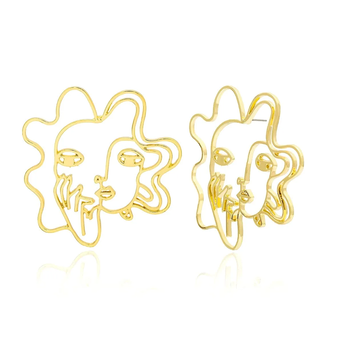 18K Gold-Plated Woman Filigree Drop Earrings