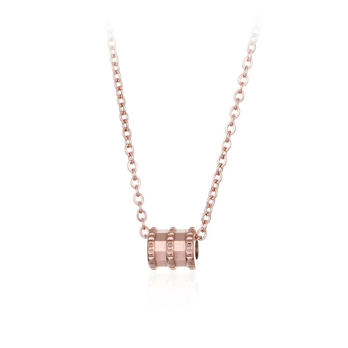 18K Rose Gold-Plated Coil Pendant Necklace