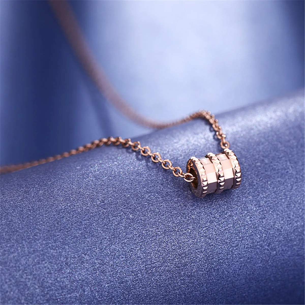 18K Rose Gold-Plated Coil Pendant Necklace