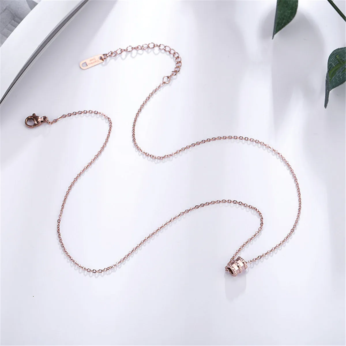 18K Rose Gold-Plated Coil Pendant Necklace