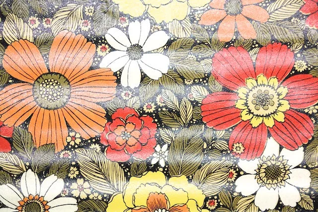1970s Floral Vintage Wallpaper