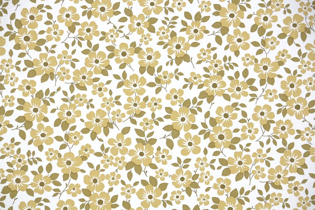 1970s Floral Vintage Wallpaper