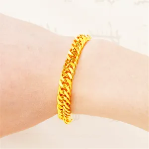 24K Gold-Plated Figaro Bracelet