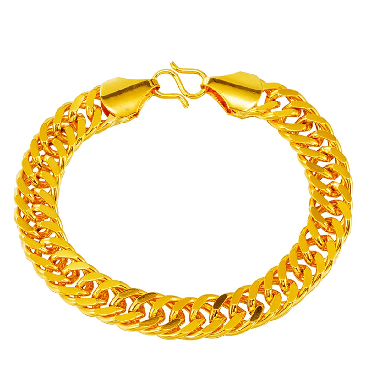 24K Gold-Plated Figaro Bracelet