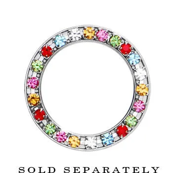 26mm Stainless Steel Multi Gem Screw Fit Tunnel
