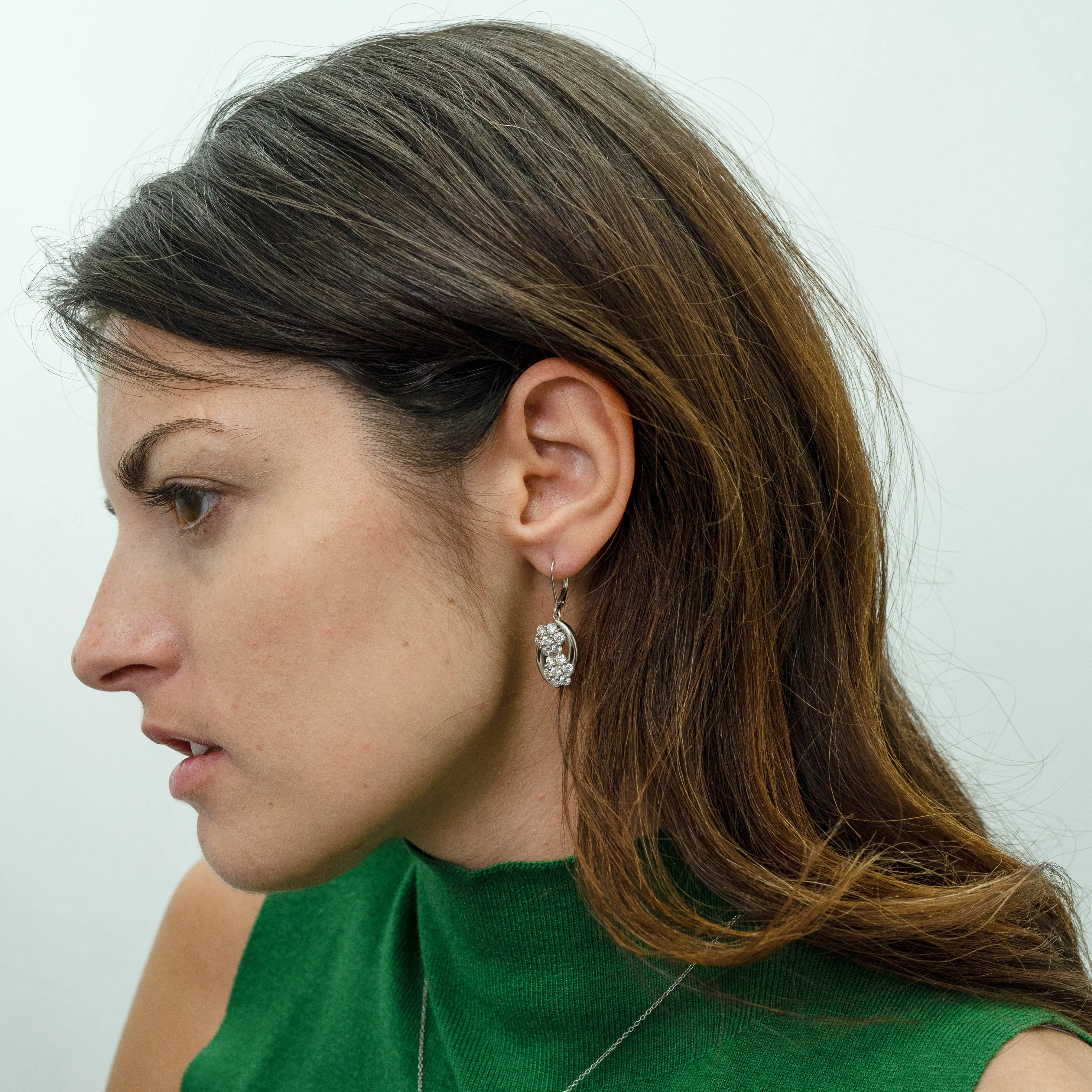 3.08 d.e.w cts Cassiopeia Moissanite Dangle Earrings