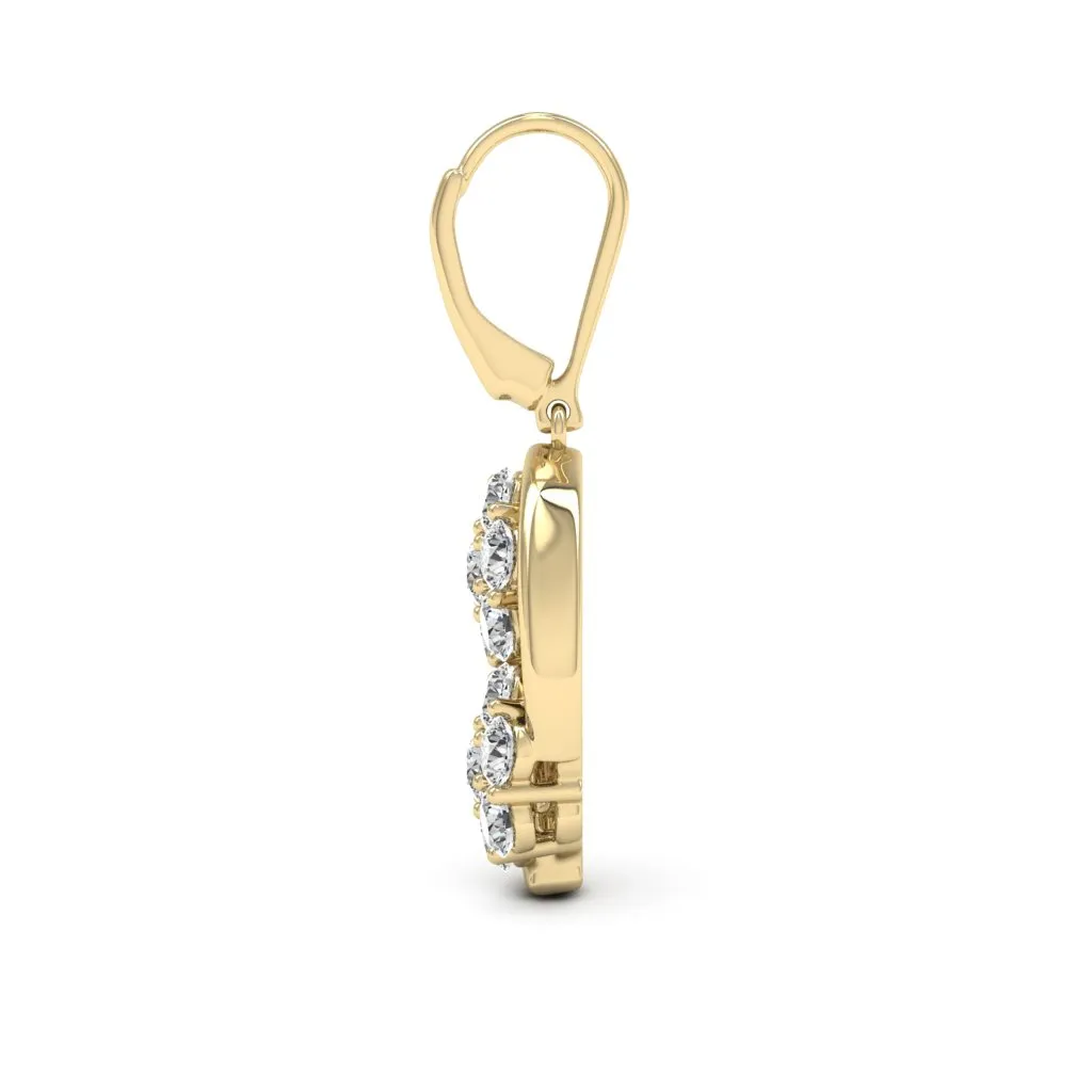 3.08 d.e.w cts Cassiopeia Moissanite Dangle Earrings