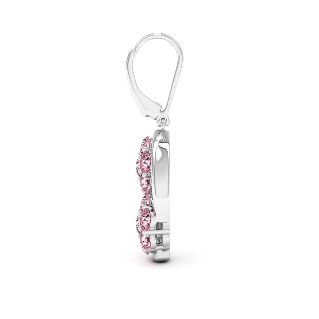 3.08 d.e.w cts Cassiopeia Moissanite Dangle Earrings