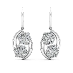 3.08 d.e.w cts Cassiopeia Moissanite Dangle Earrings