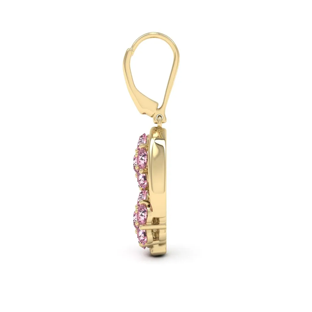 3.08 d.e.w cts Cassiopeia Moissanite Dangle Earrings