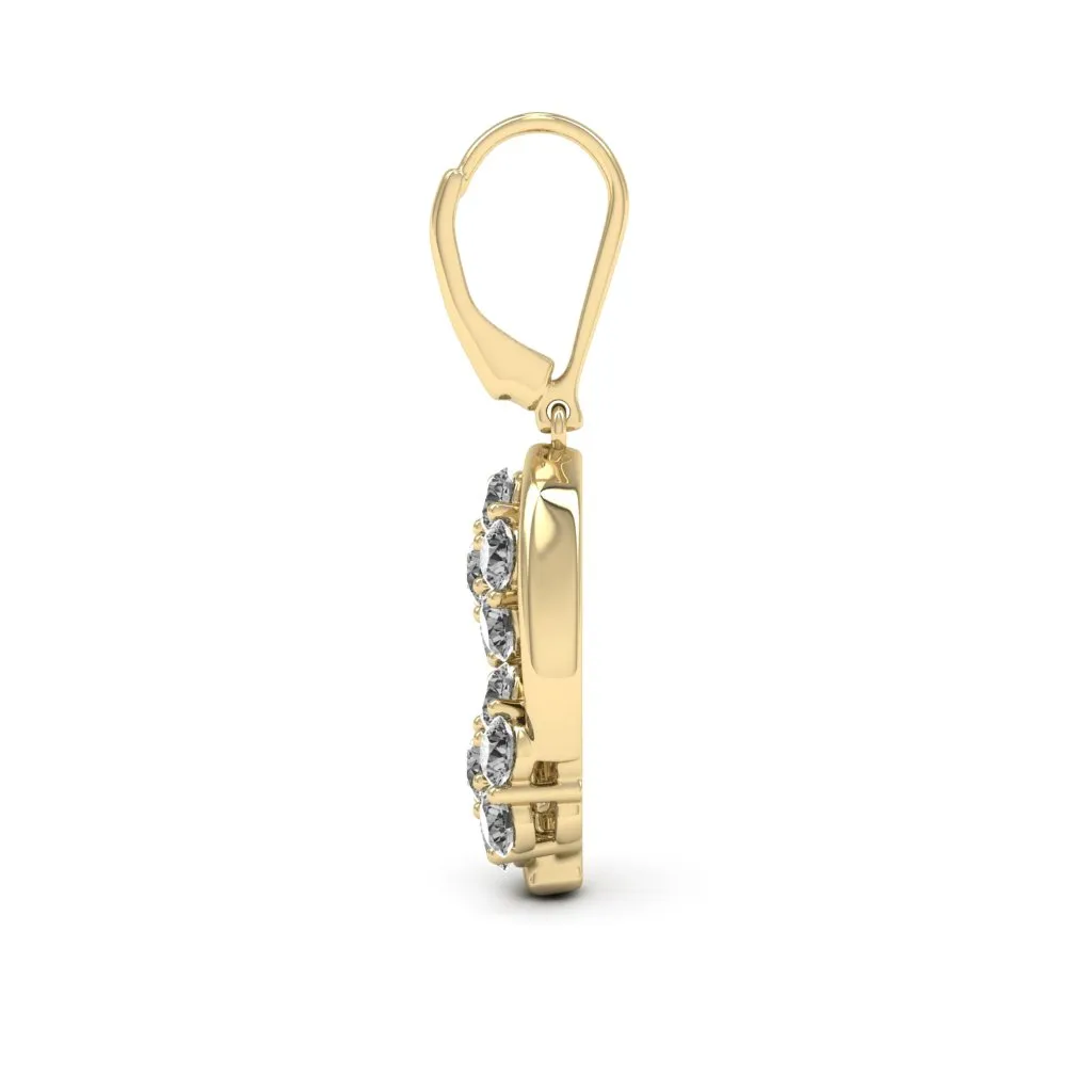 3.08 d.e.w cts Cassiopeia Moissanite Dangle Earrings