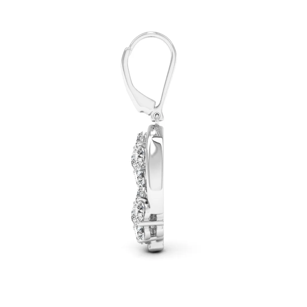 3.08 d.e.w cts Cassiopeia Moissanite Dangle Earrings