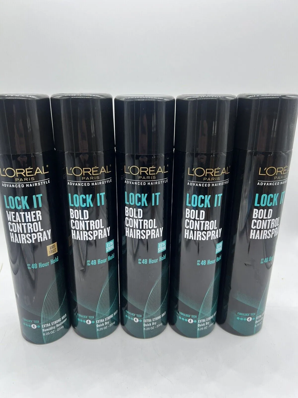 (5) Loreal Lock it Bold Control Hair Spray Weather QuickDry Extra Strong Hold #4