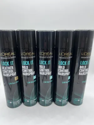 (5) Loreal Lock it Bold Control Hair Spray Weather QuickDry Extra Strong Hold #4