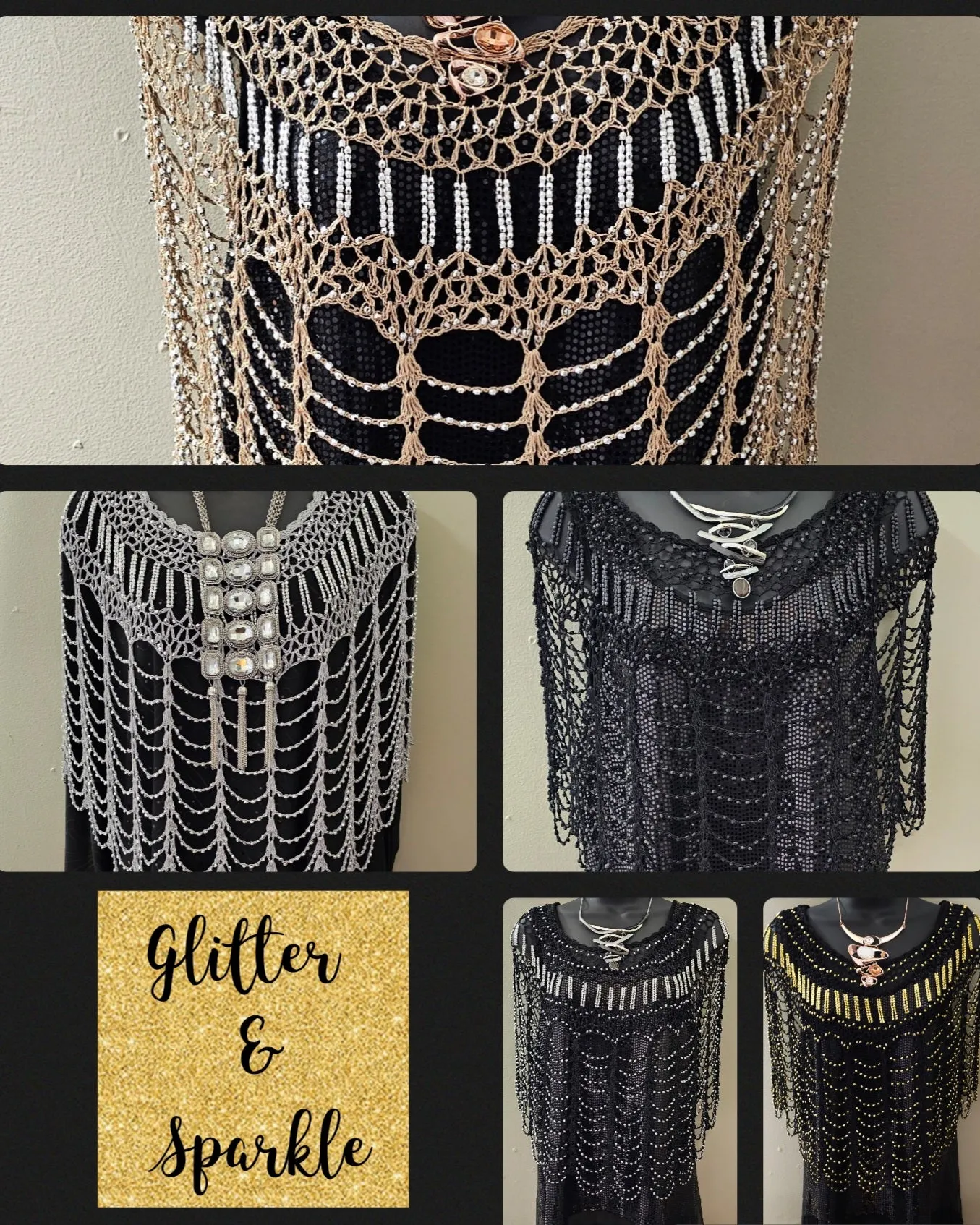 5 Sparkling Colorways! Beautiful Cape Toppers