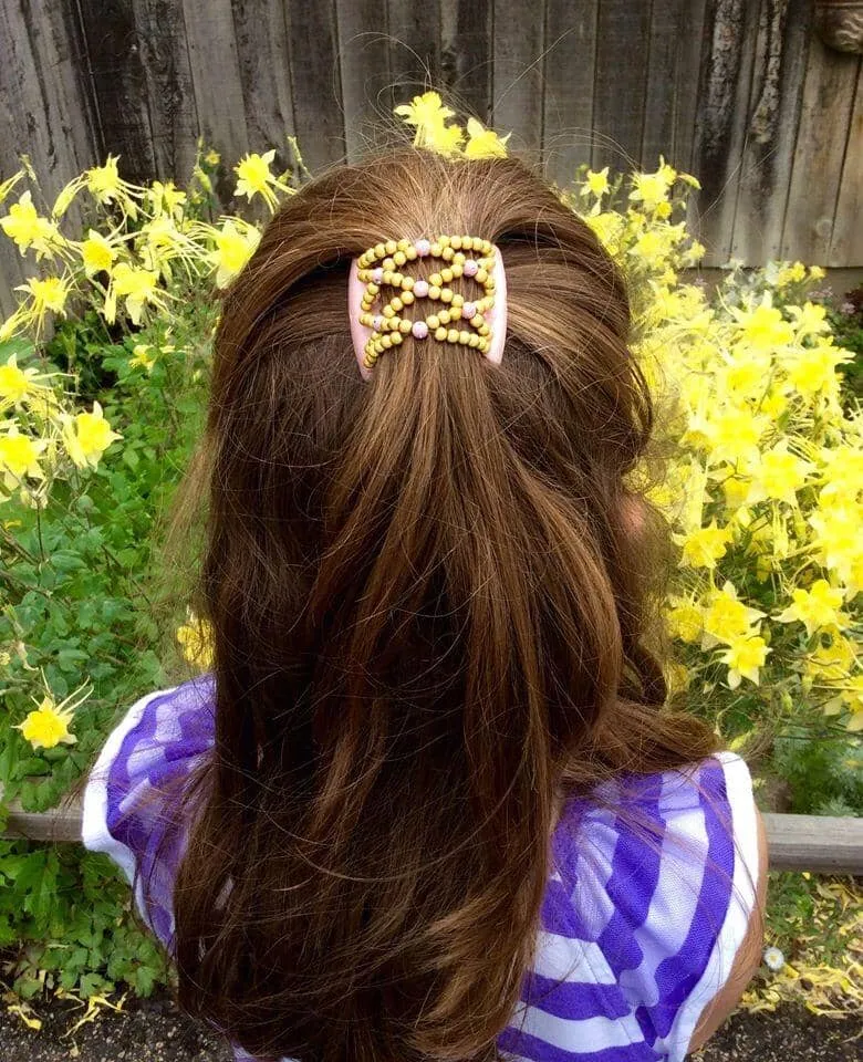 African Butterfly LadyBug Hair Comb - Gray 41