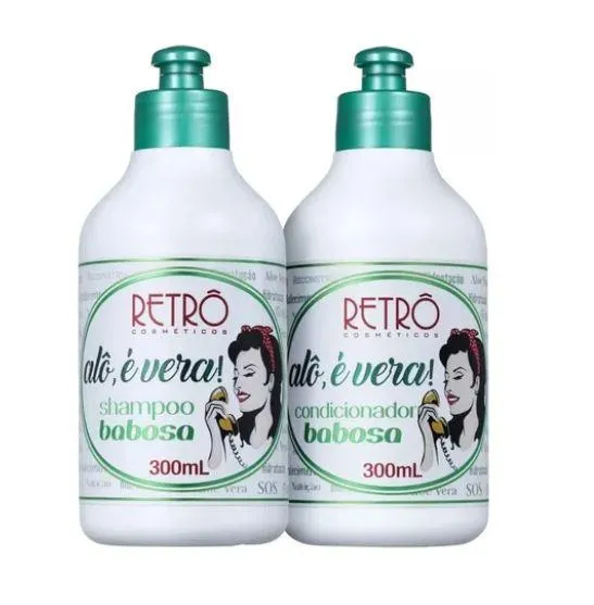 Alô É Vera! Babosa Aloe Vera Dry Hair Reconstruction Kit 2x300 - Retro Cosmetics