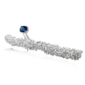 Amaranth Brooch Silver with Blue Topaz