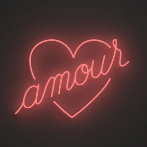 Amour by Jean André, LED neon sign