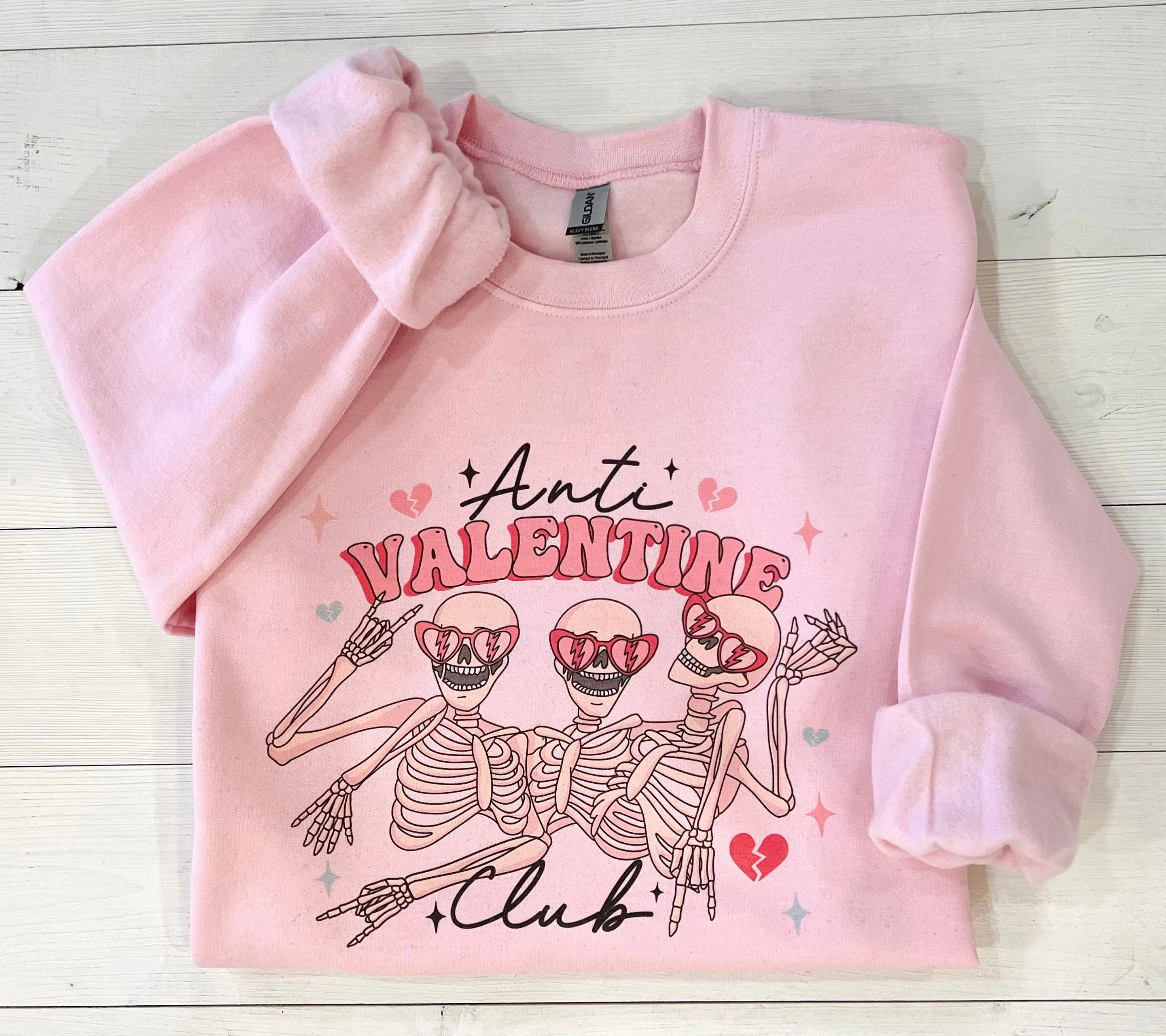 Anti Valentine Club Three Skeleton Sweatshirt