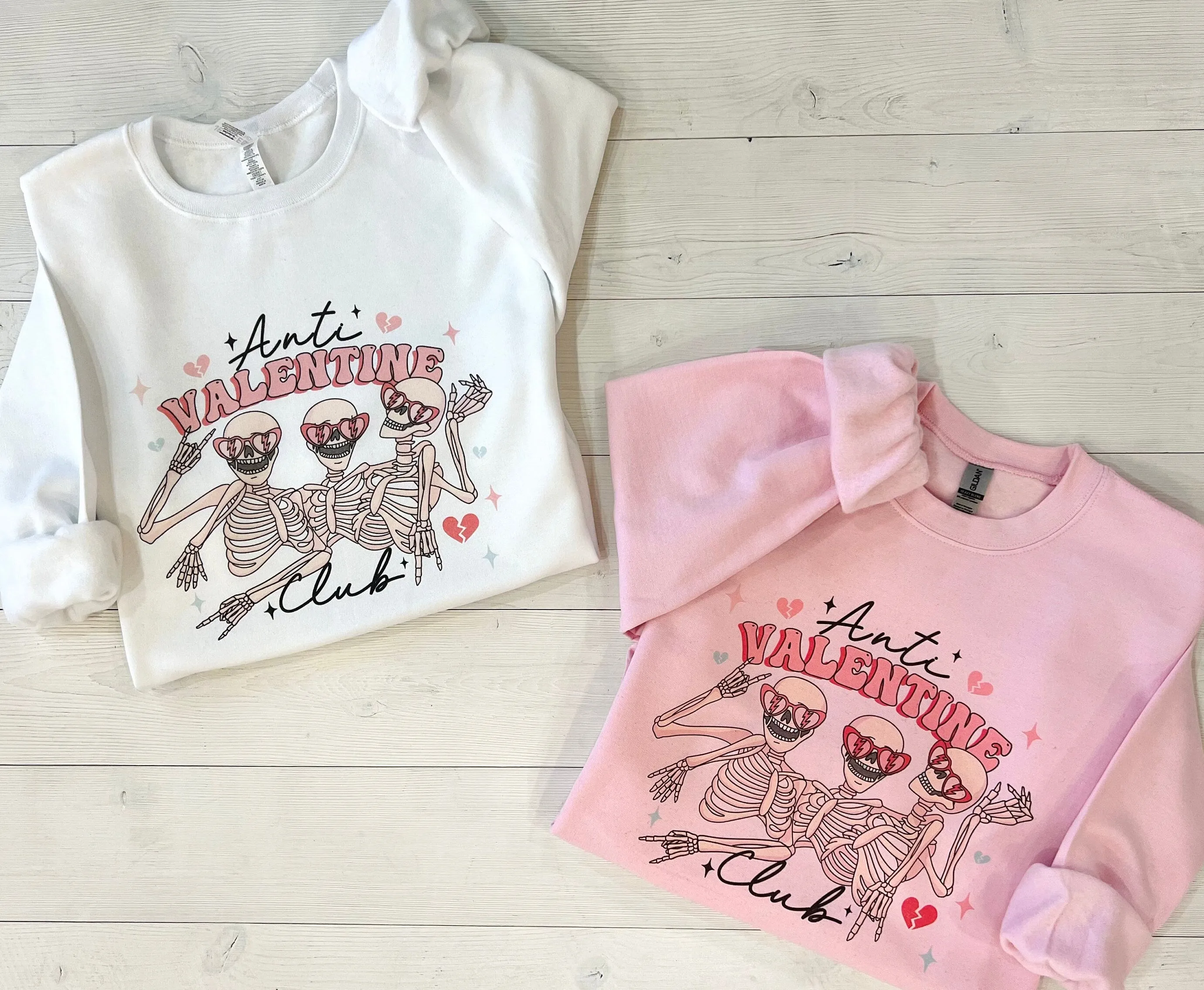 Anti Valentine Club Three Skeleton Sweatshirt