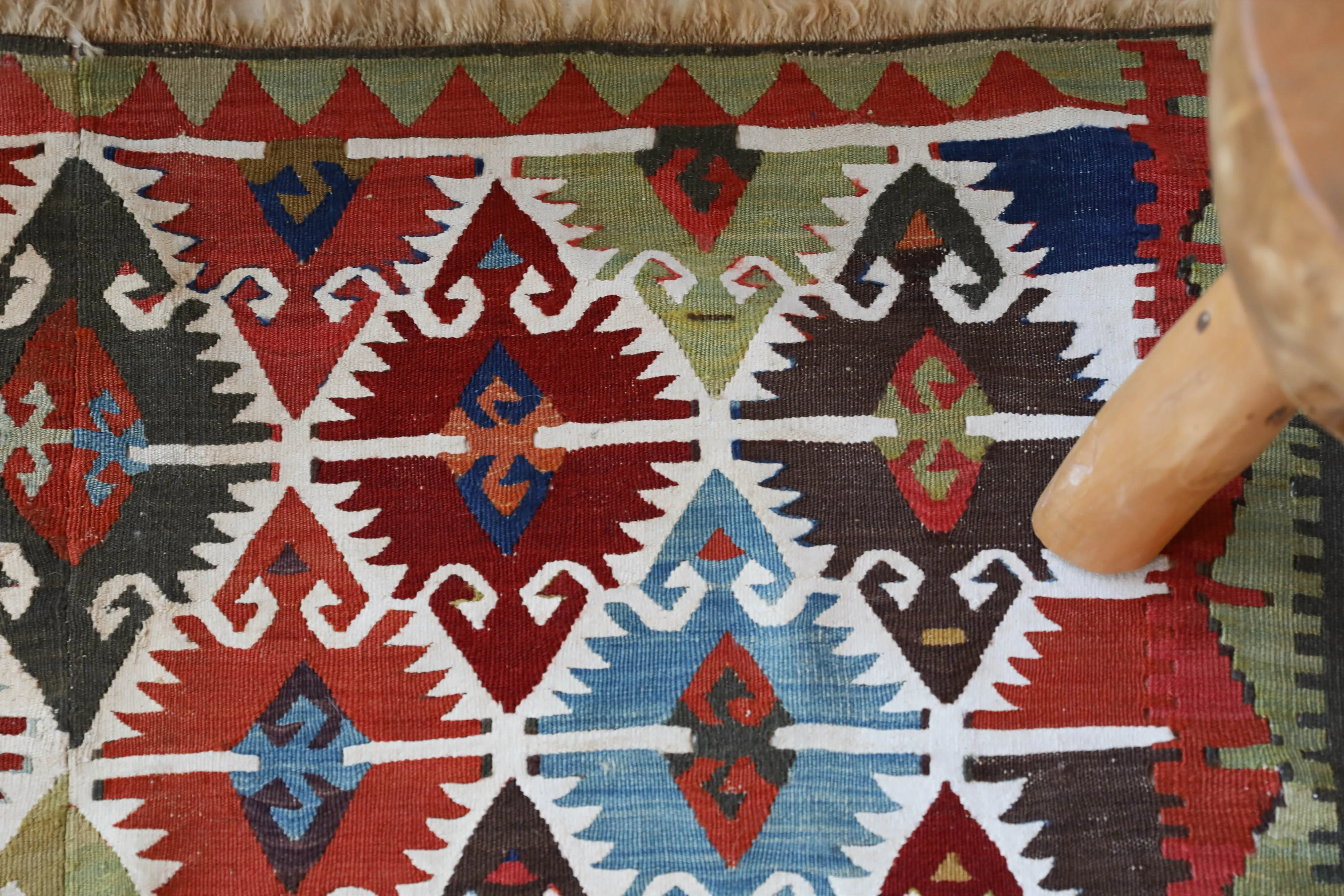 Antique Eskisehir Sivrihisar kilim runner 4'3"x13'