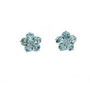 Aquamarine Earring in .925 Sterling Silver - KST 59373