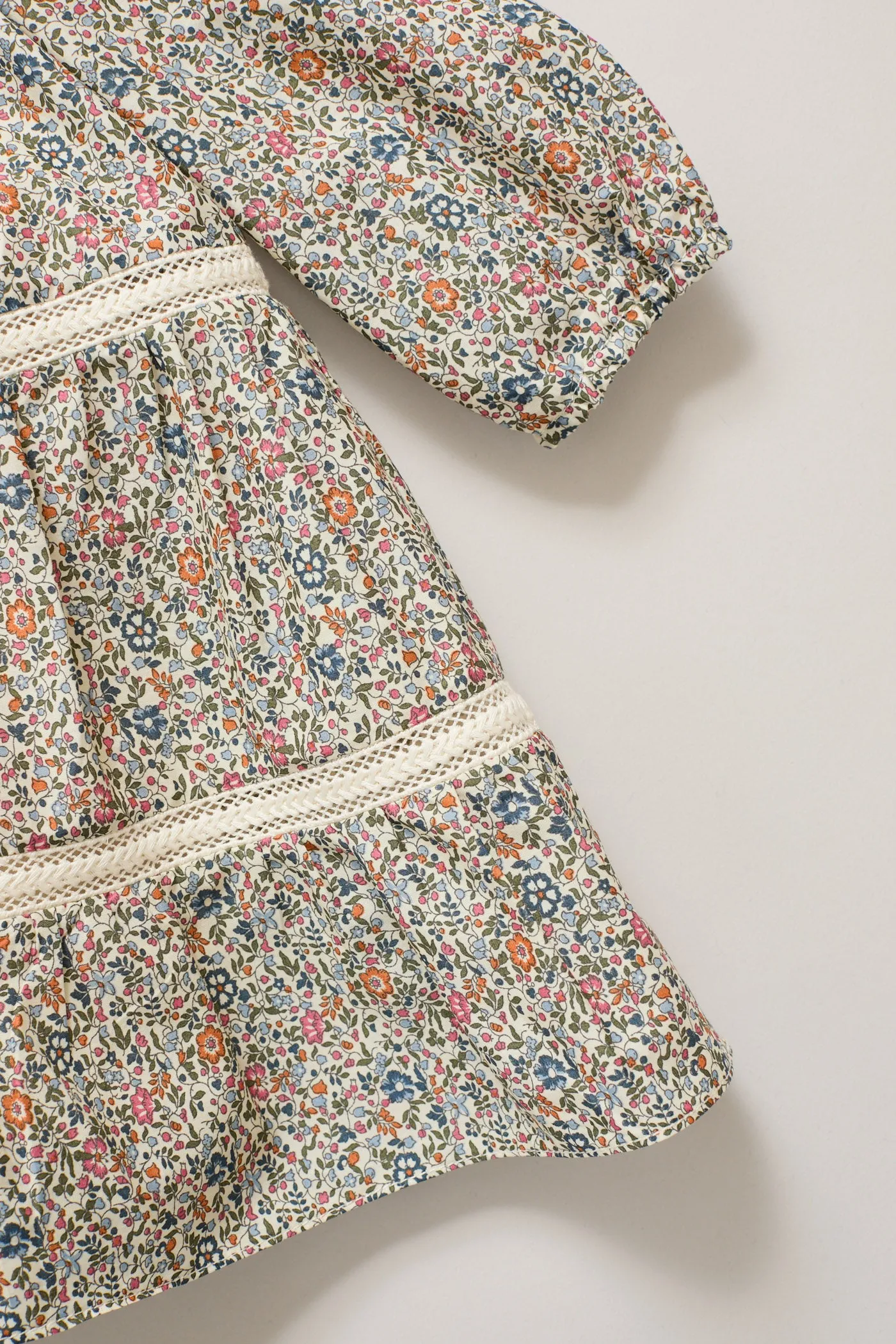 Baby Alba Dress Blue The Smallest Floral Liberty Print