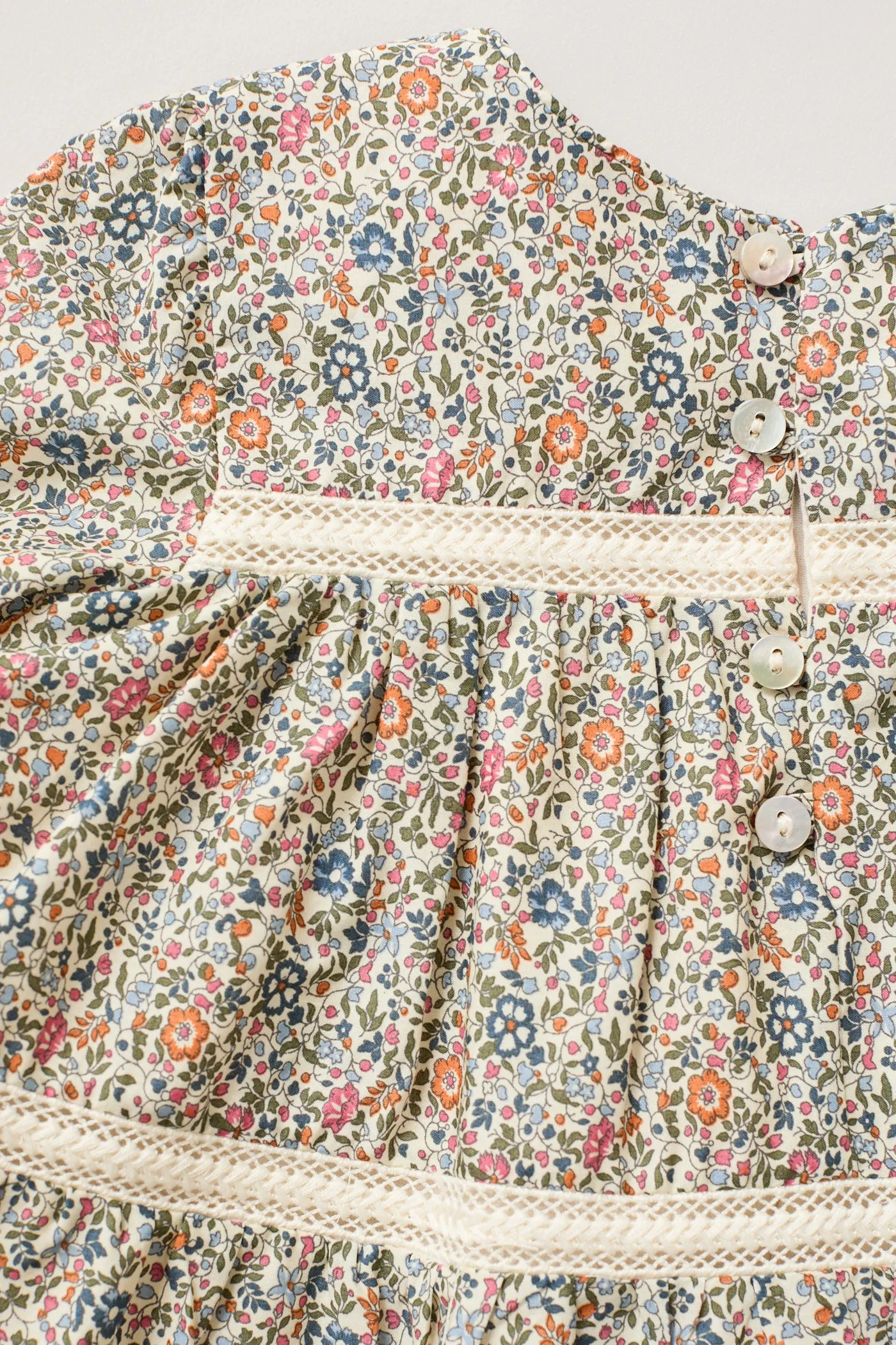 Baby Alba Dress Blue The Smallest Floral Liberty Print