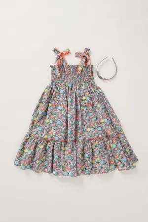 Bee Dress In Dream Bouquet Liberty Print