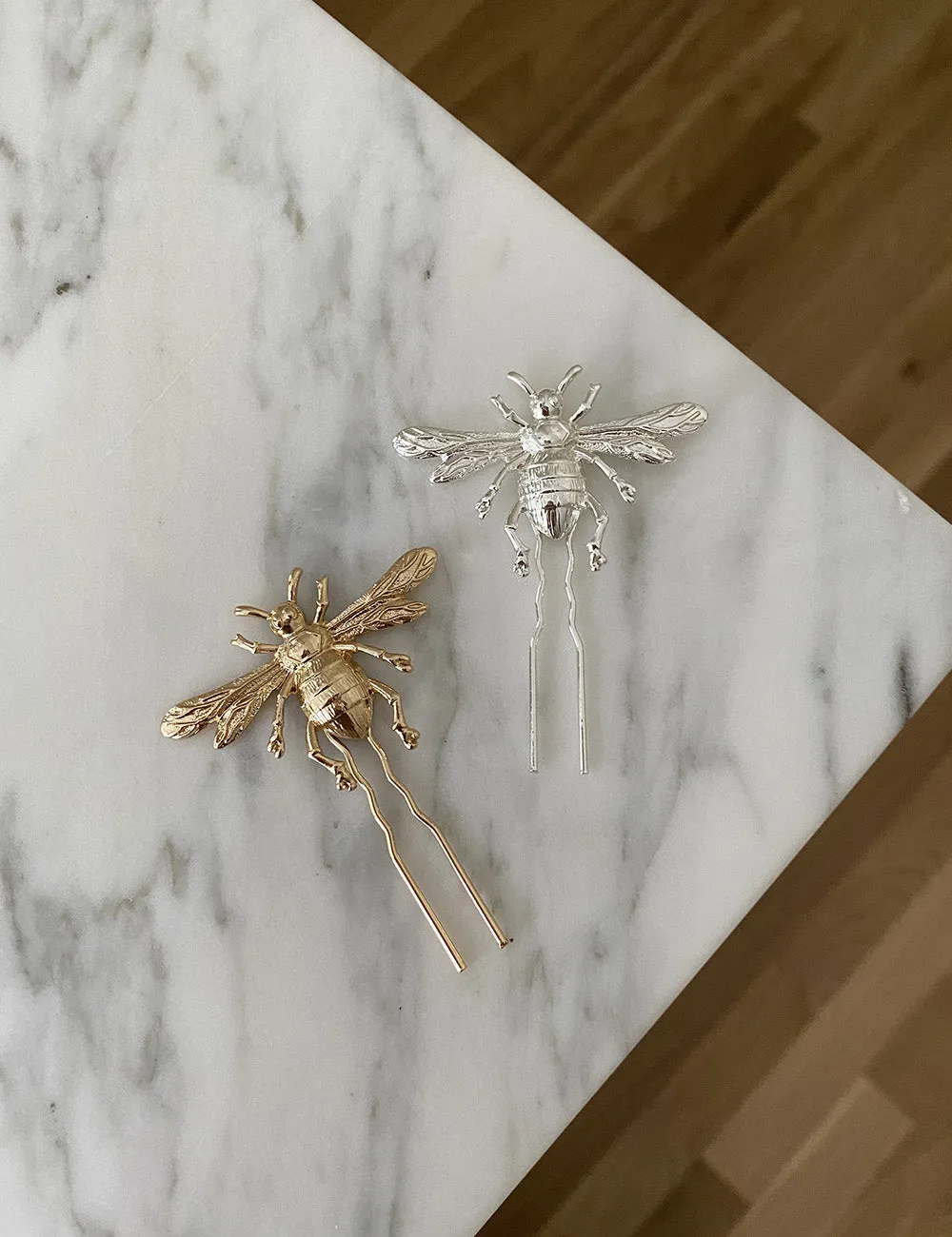 Bee Hair Pin - Silver