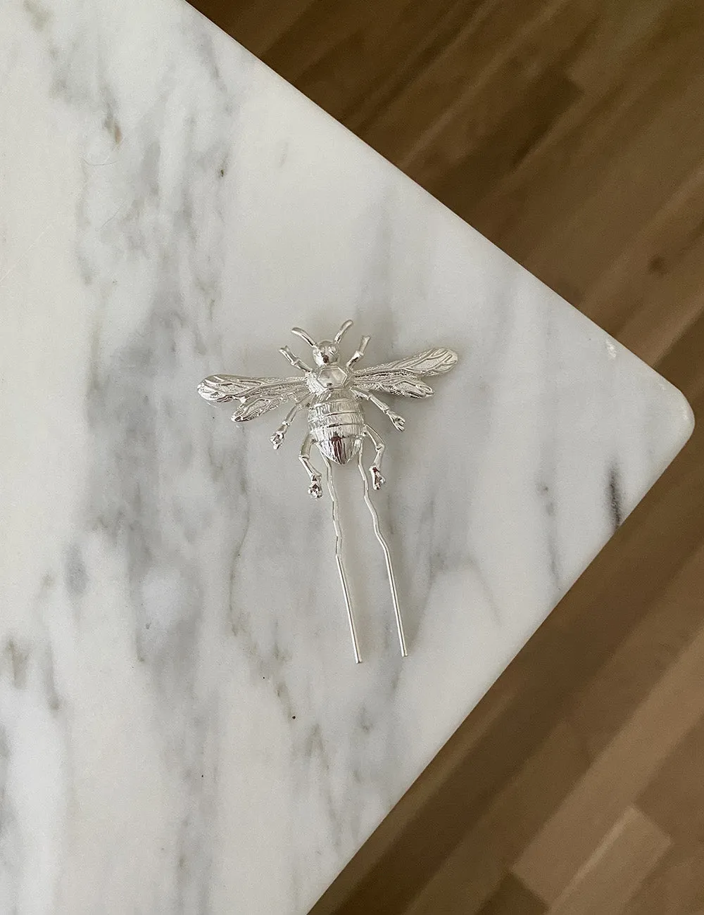 Bee Hair Pin - Silver