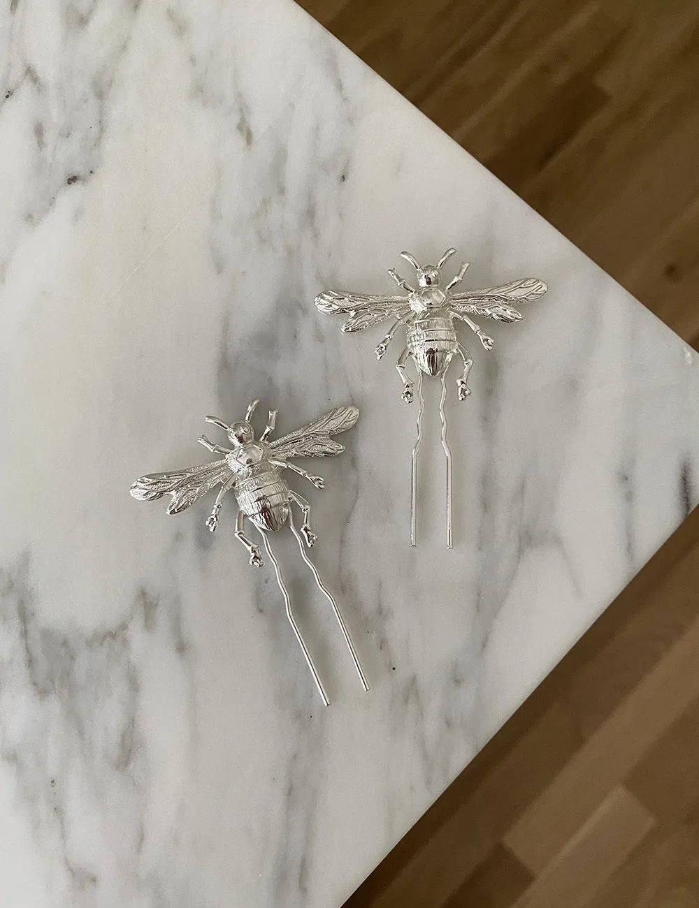 Bee Hair Pin - Silver